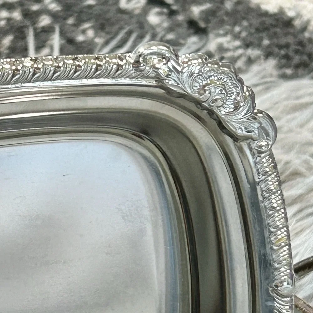 Vintage Shelton-Ware Hollywood Regency Silver Cocktail Appetizer Relish Tray USA